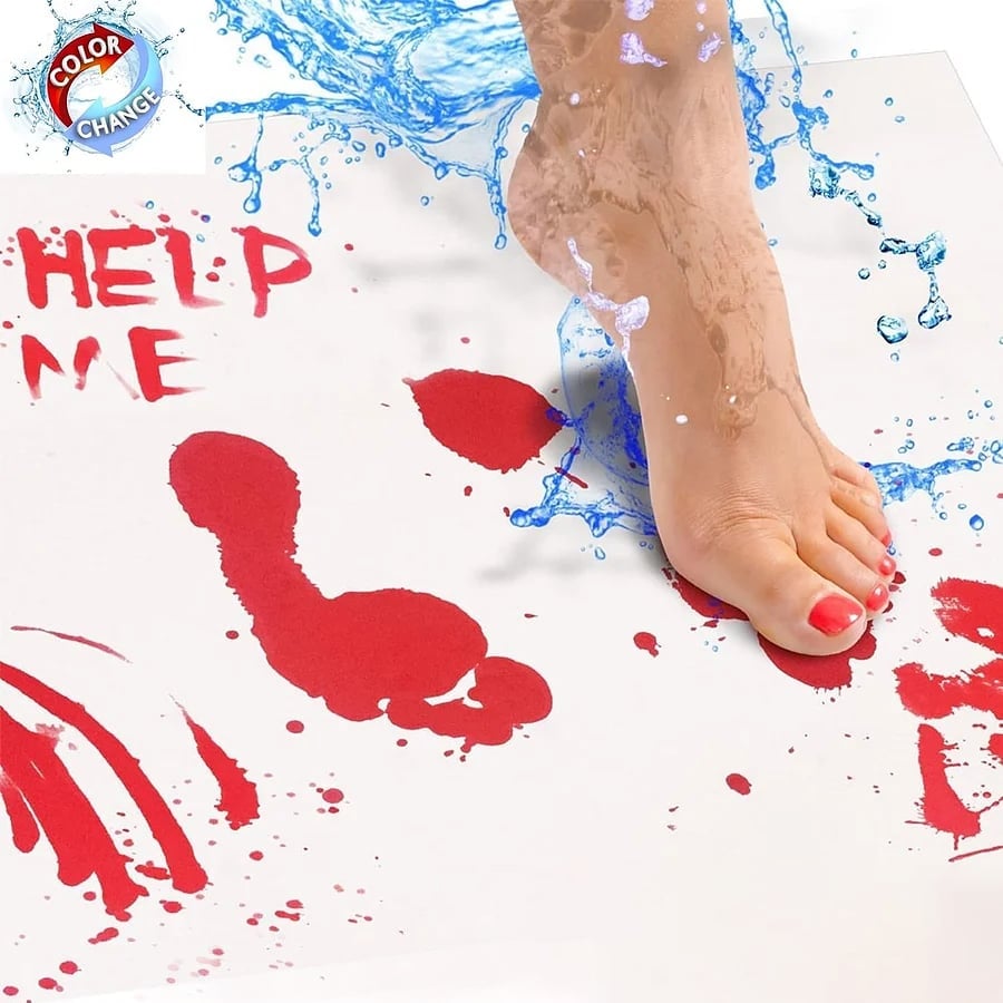 Bloody Color Changing Bath Mat